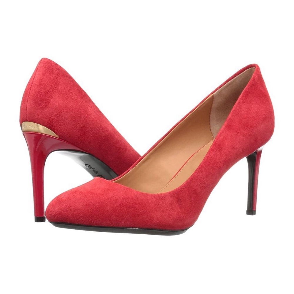 Calvin Klein - Salsha (Red Suede) Women Heels